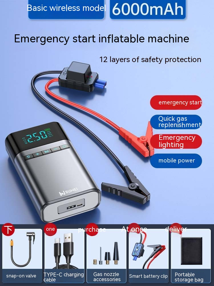 RoadReady jump starter and tire inflator, product photo 8